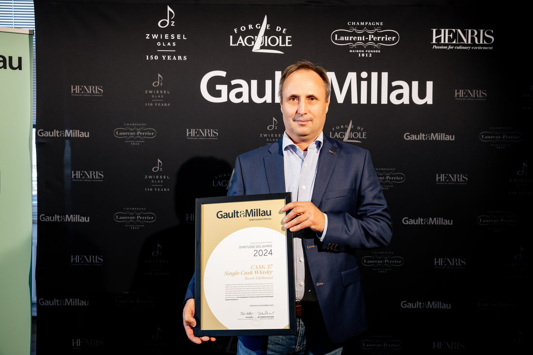 Prämierung von Gault & Millau für unsere Spirit of the Year 2024 - Cask57 Single Cask Whisky